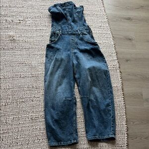 Free People We The Free Je Suis Pret Jumpsuit Women’s Small Blue Denim